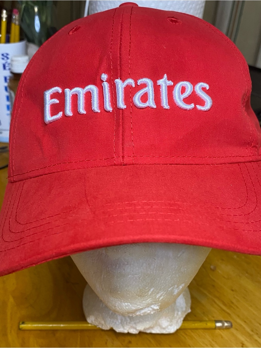 Emirates Red Embroidered Baseball Cap